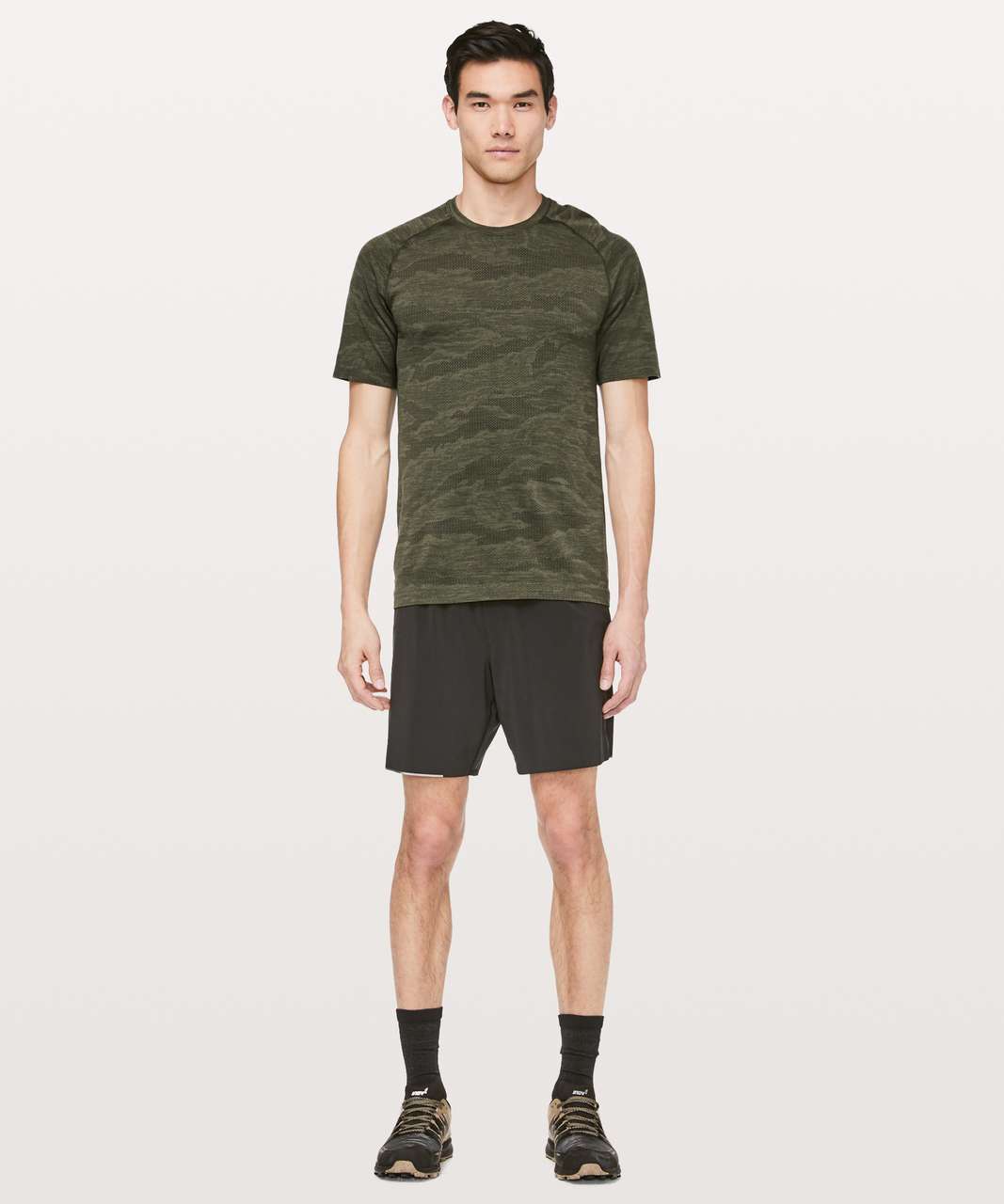 Lululemon Metal Vent Tech Short Sleeve - Dark Olive / Armory