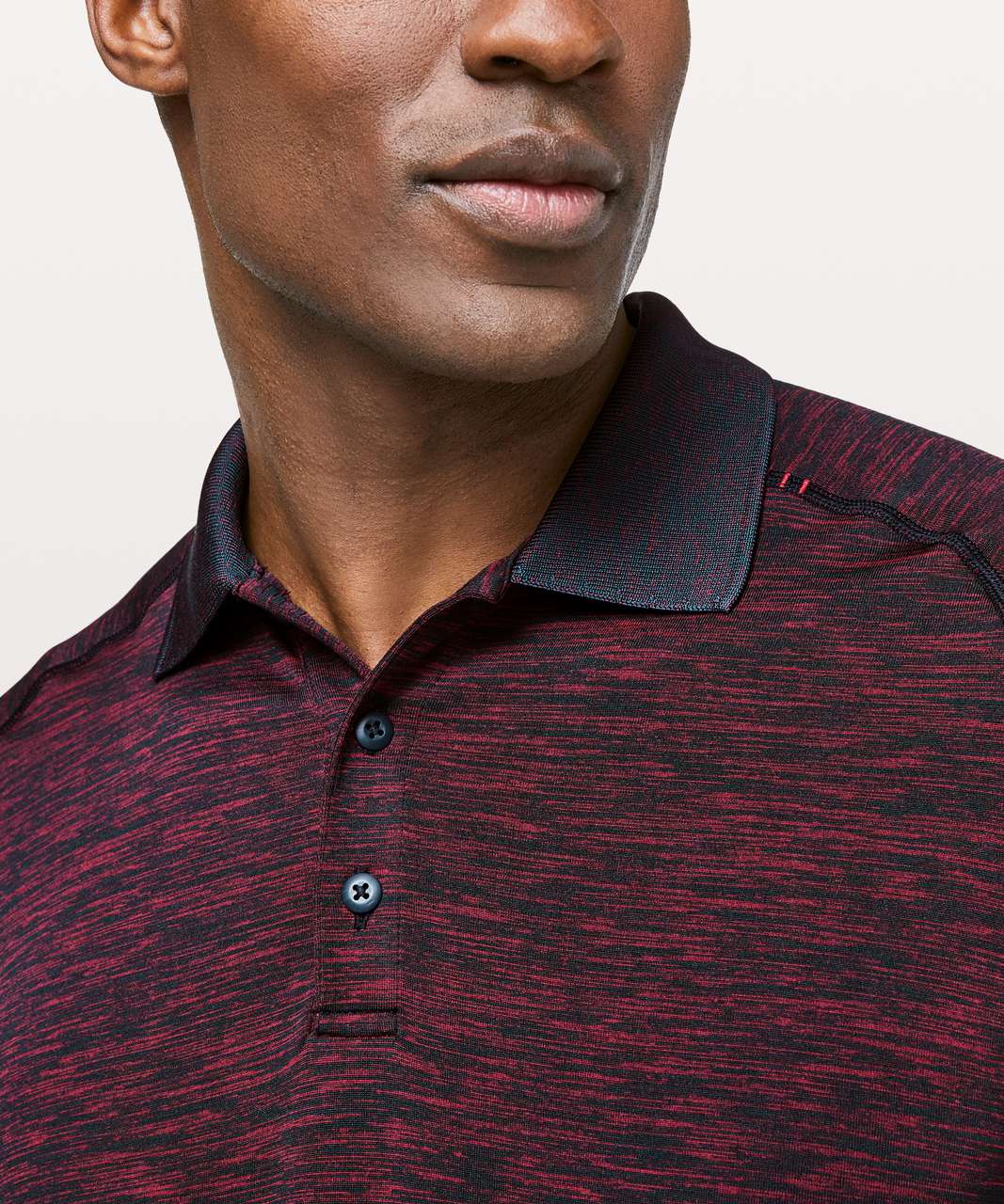 Lululemon Metal Vent Tech Polo - Spicy Red / True Navy