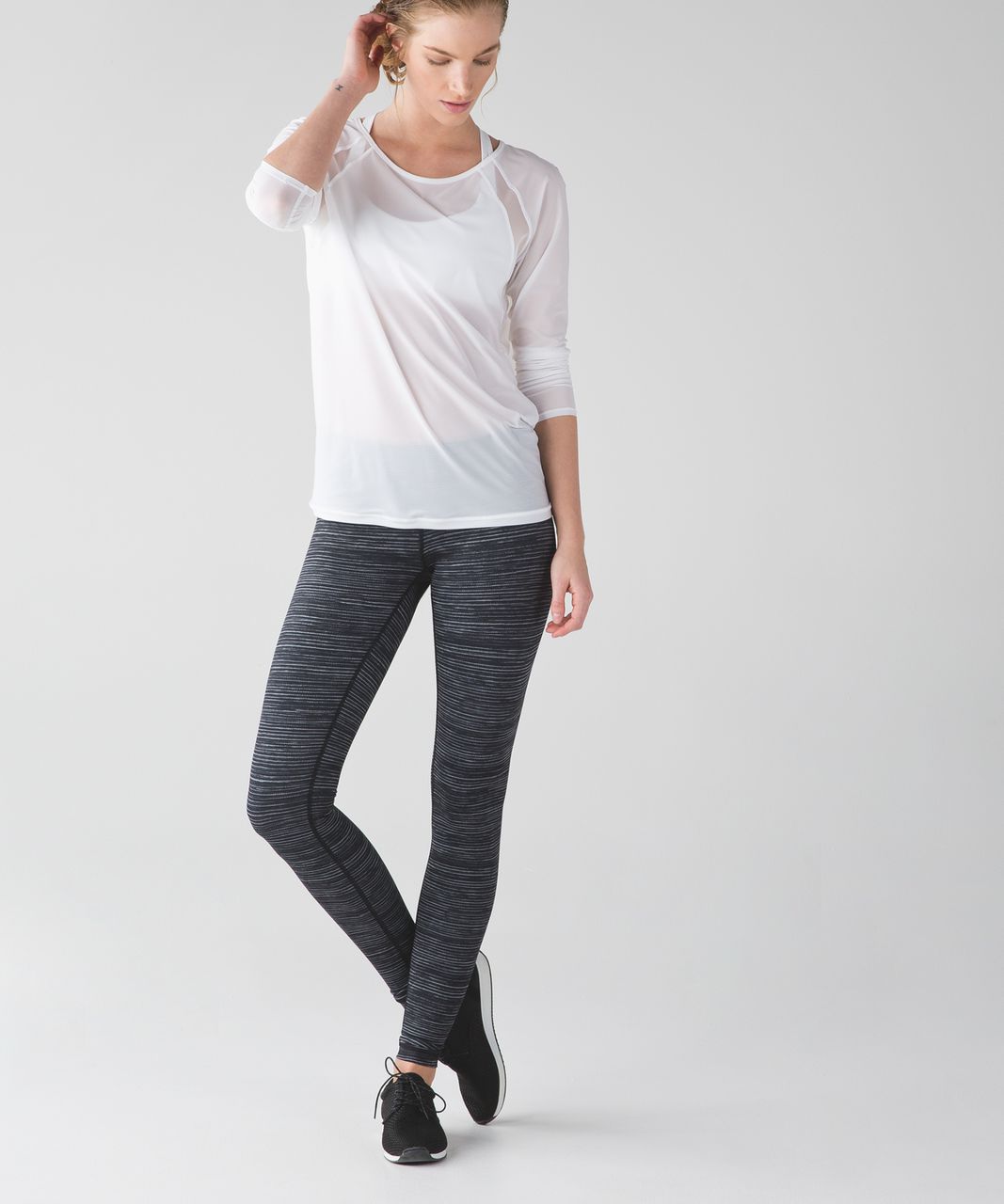 Lululemon Wunder Under Pant III - Blurry Belle Battleship Black