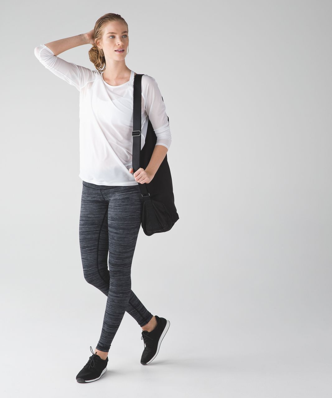 Lululemon Wunder Under Pant III - Blurry Belle Battleship Black