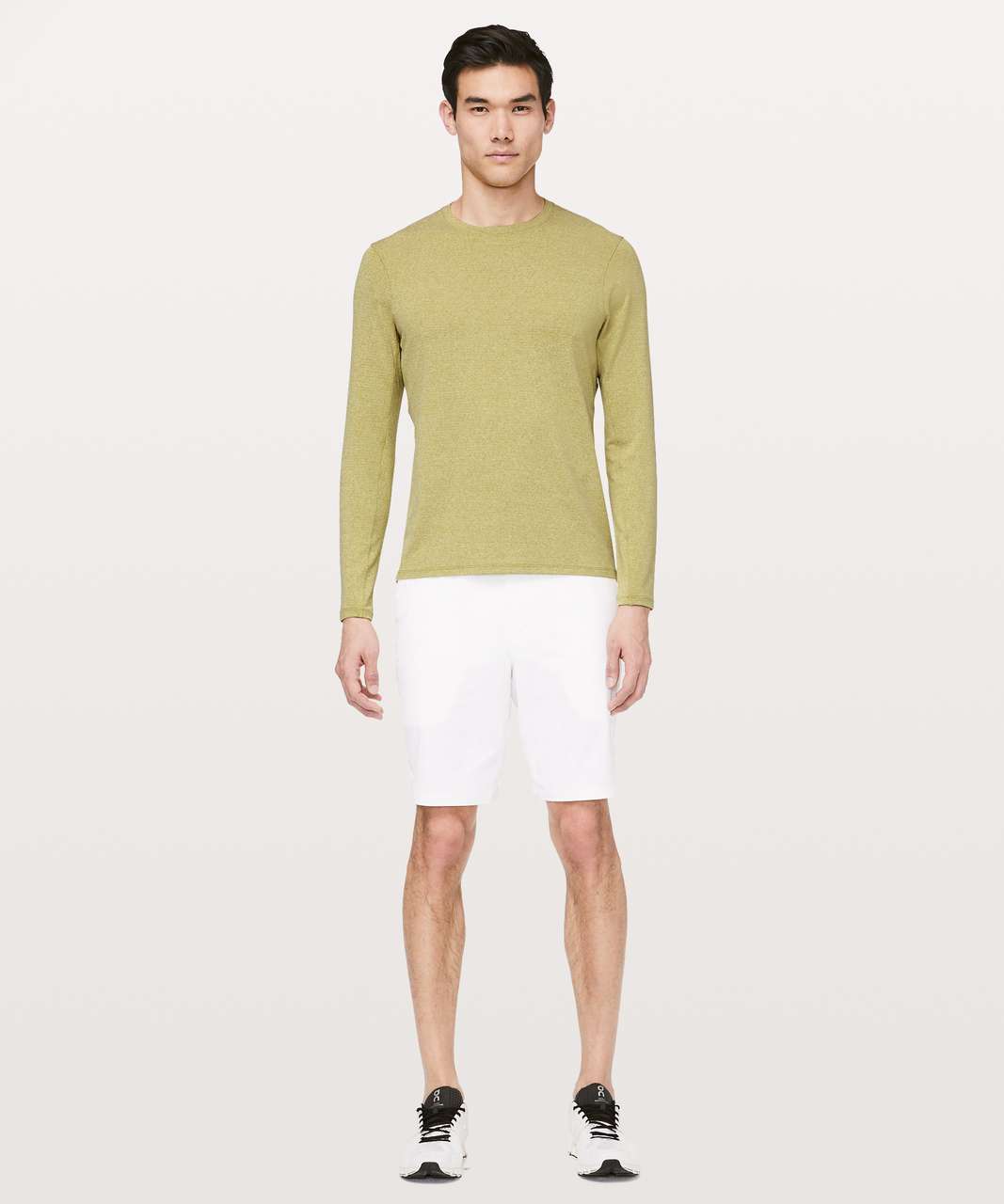 Lululemon Drysense Mesh Long Sleeve - Heathered Golden Lime