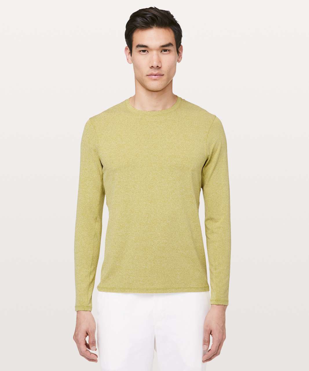 Lululemon Drysense Mesh Long Sleeve - Heathered Golden Lime