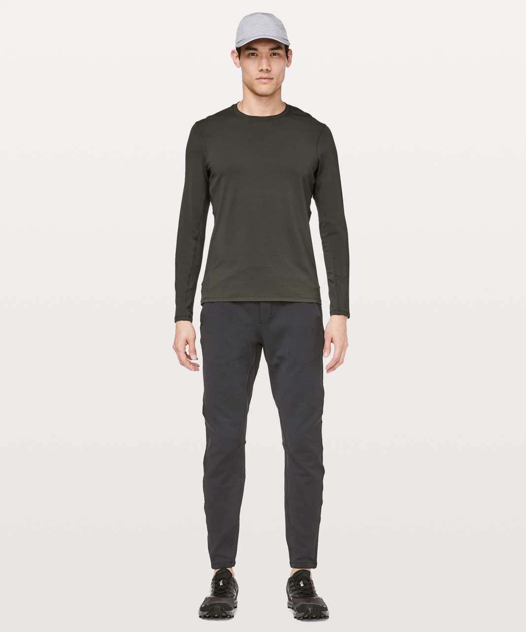 Lululemon Mesh Mixed Long-Sleeve Shirt - Dark Forest - lulu fanatics