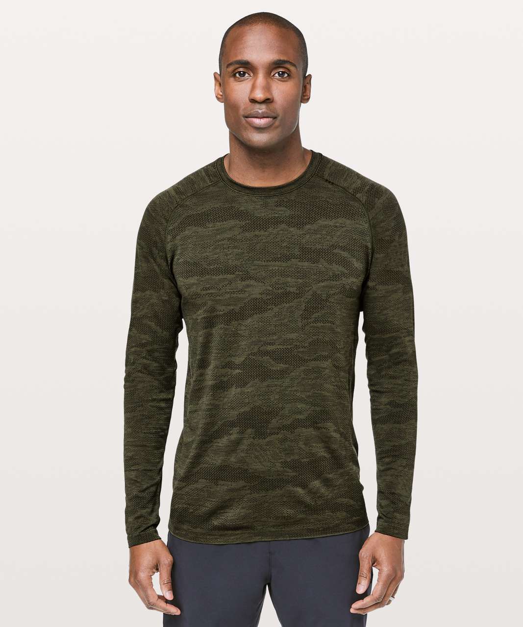 Lululemon Metal Vent Tech Long Sleeve - Dark Olive / Armory