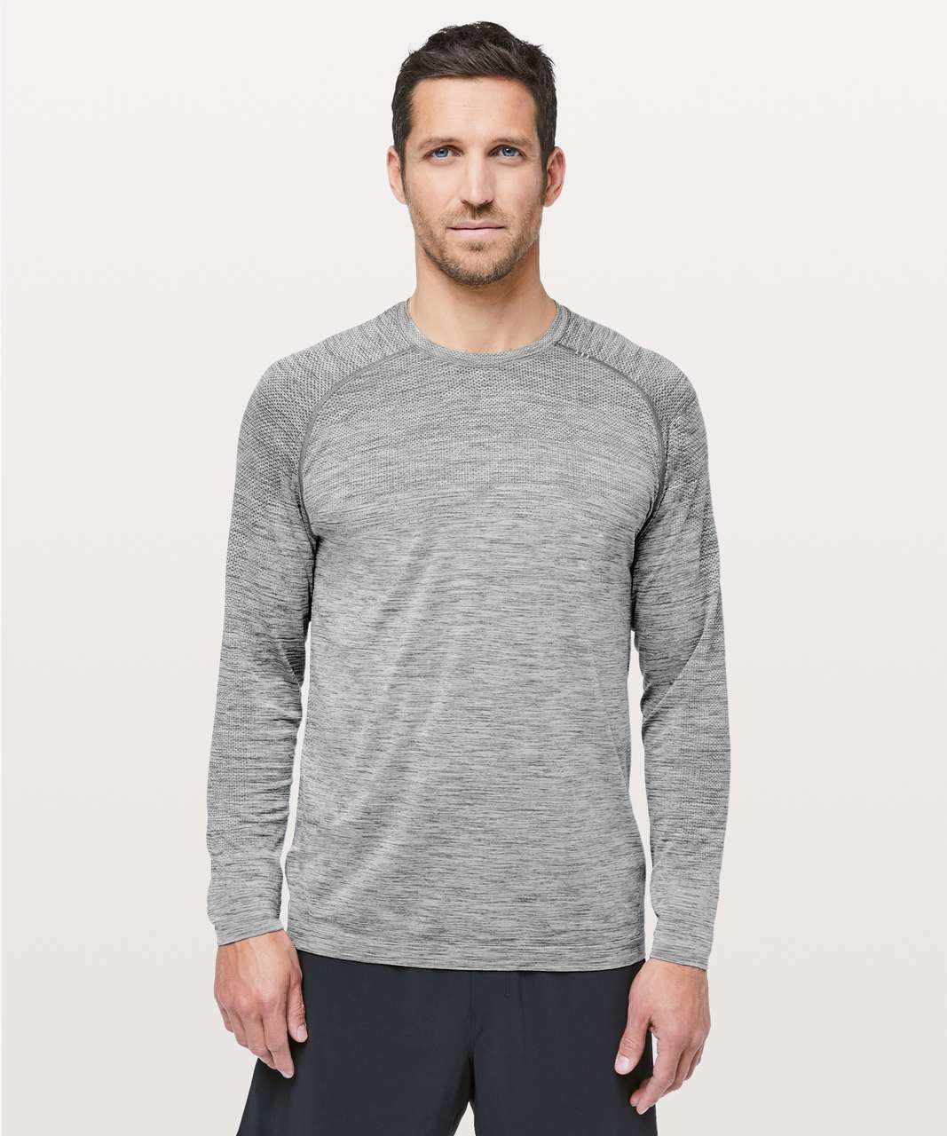 Lululemon Metal Vent Tech Long Sleeve - Slate / White - lulu fanatics