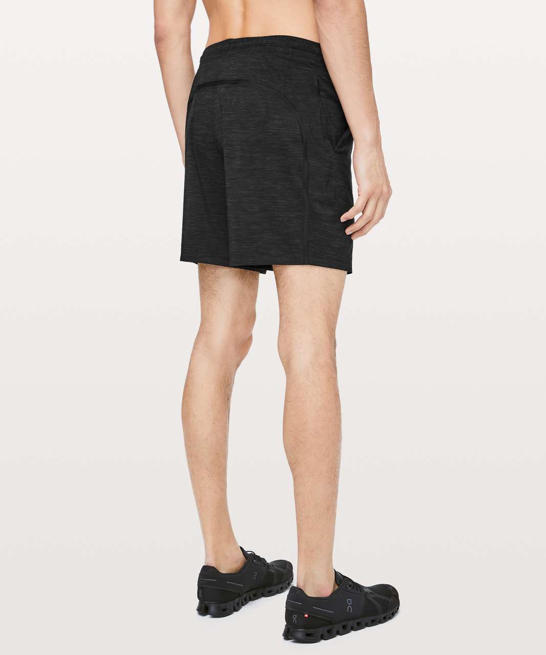 Lululemon Pace Breaker Short *Linerless 7" - Heather Allover Deep Coal Black