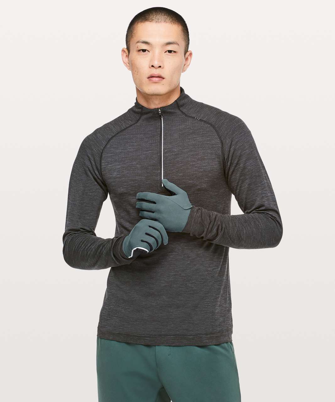 Lululemon Resolute Runner Gloves - Sea Steel / Black