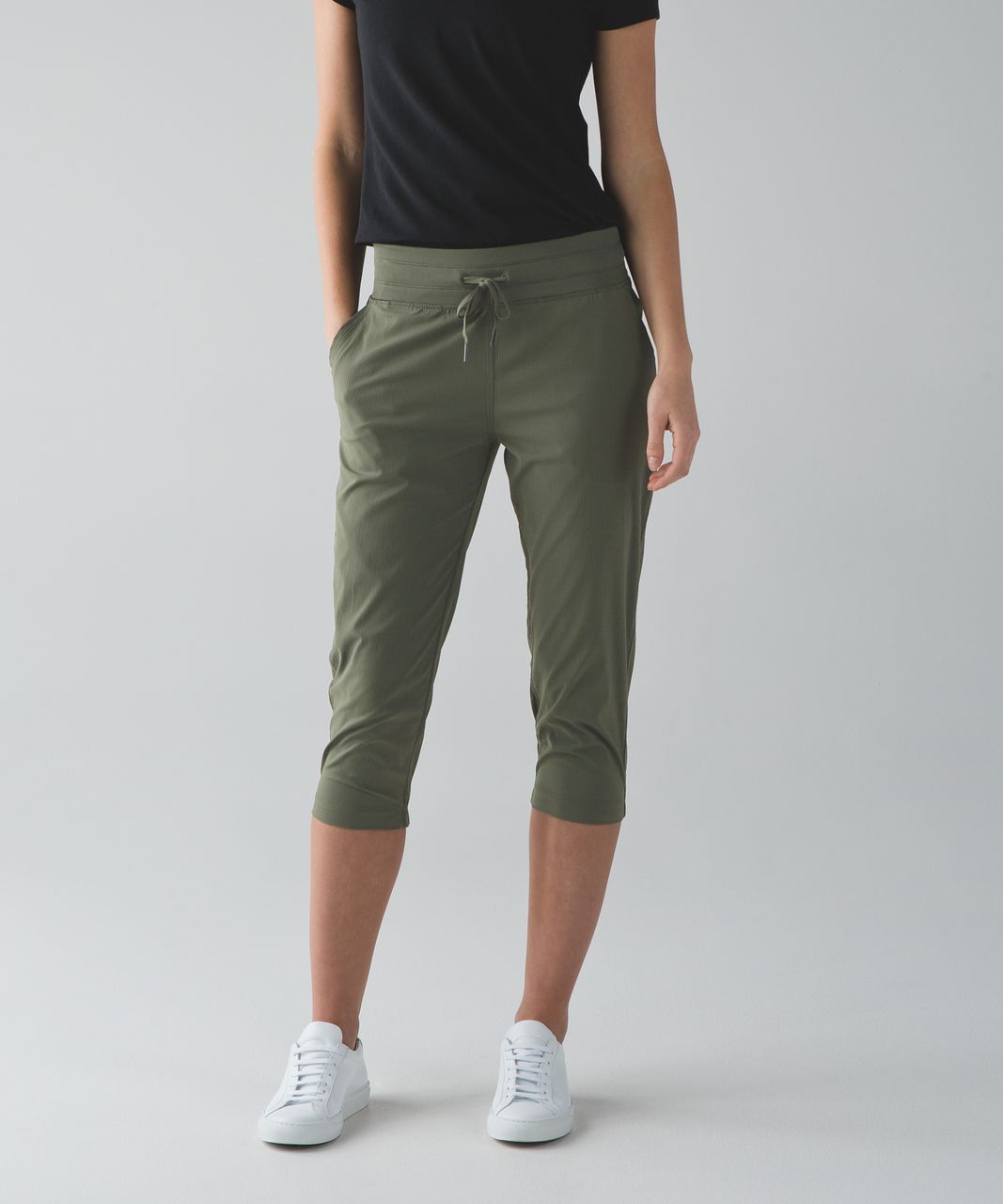 Lululemon Studio Crop II - Fatigue Green - lulu fanatics