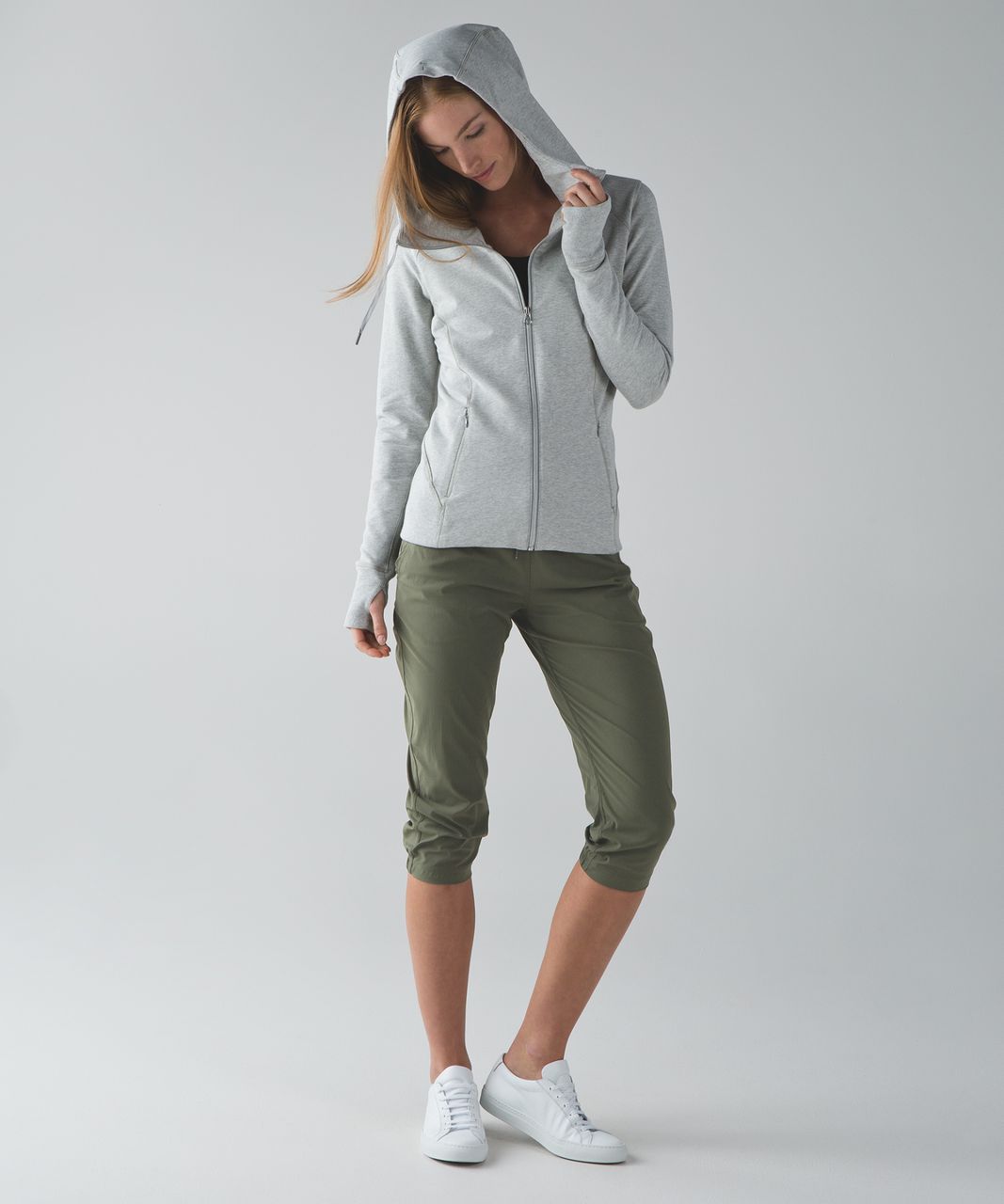 Lululemon Studio Crop II - Fatigue Green