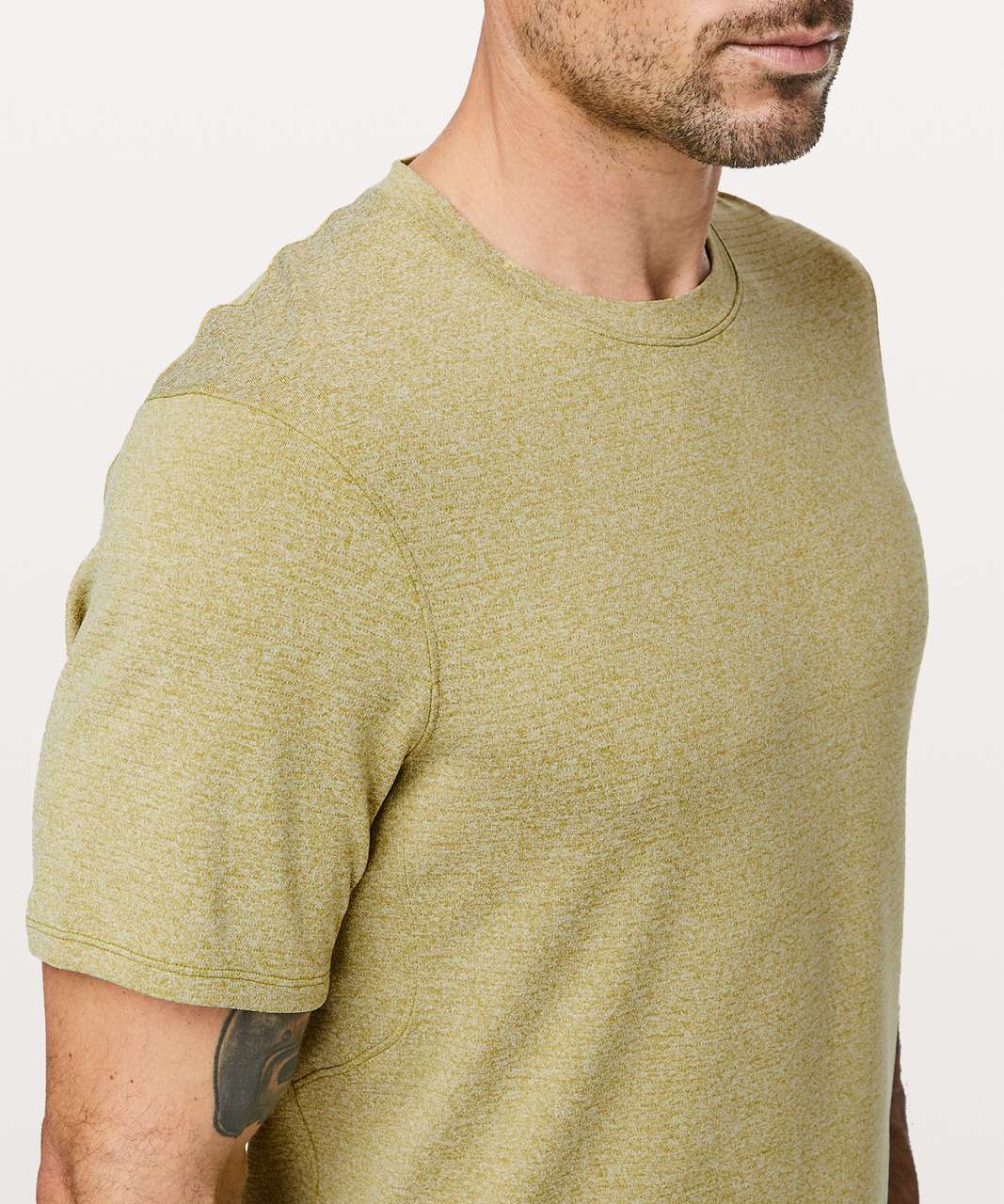 Lululemon Drysense Mesh Short Sleeve - Heathered Golden Lime