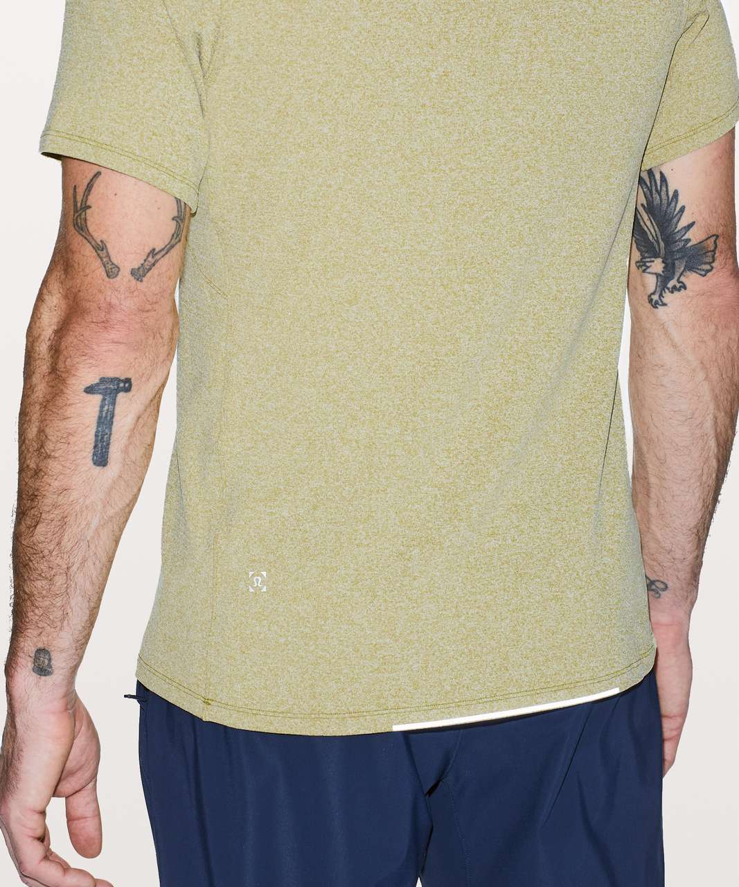 Lululemon Drysense Mesh Short Sleeve - Heathered Golden Lime