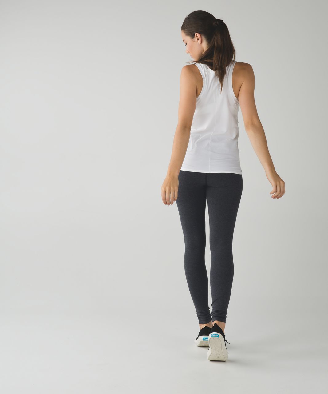 Lululemon Wunder Under Pant (Roll Down) - Heathered Black