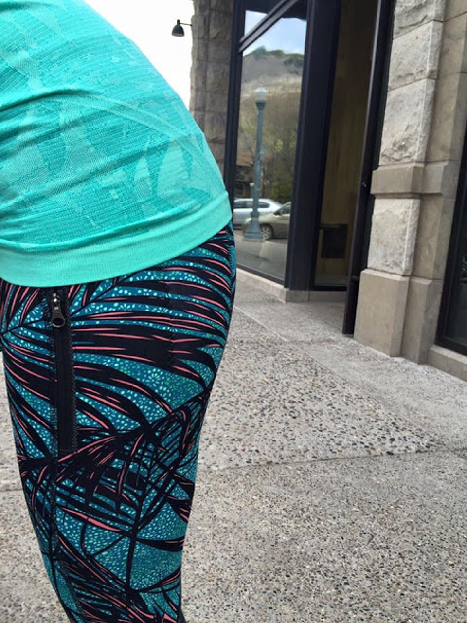 Lululemon Tight Stuff Tight - Mini Palm Lace Tofino Teal Multi