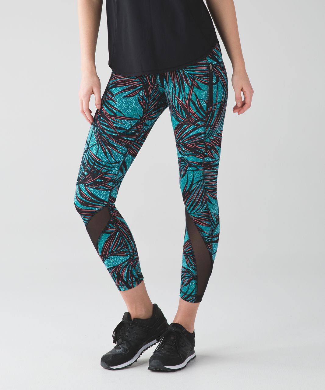 Lululemon Inspire Tight II - Palm Lace Tofino Teal Multi - lulu