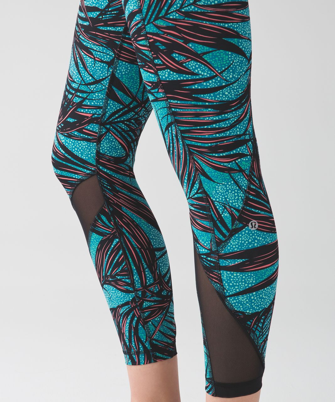 Lululemon Inspire Tight II - Palm Lace Tofino Teal Multi