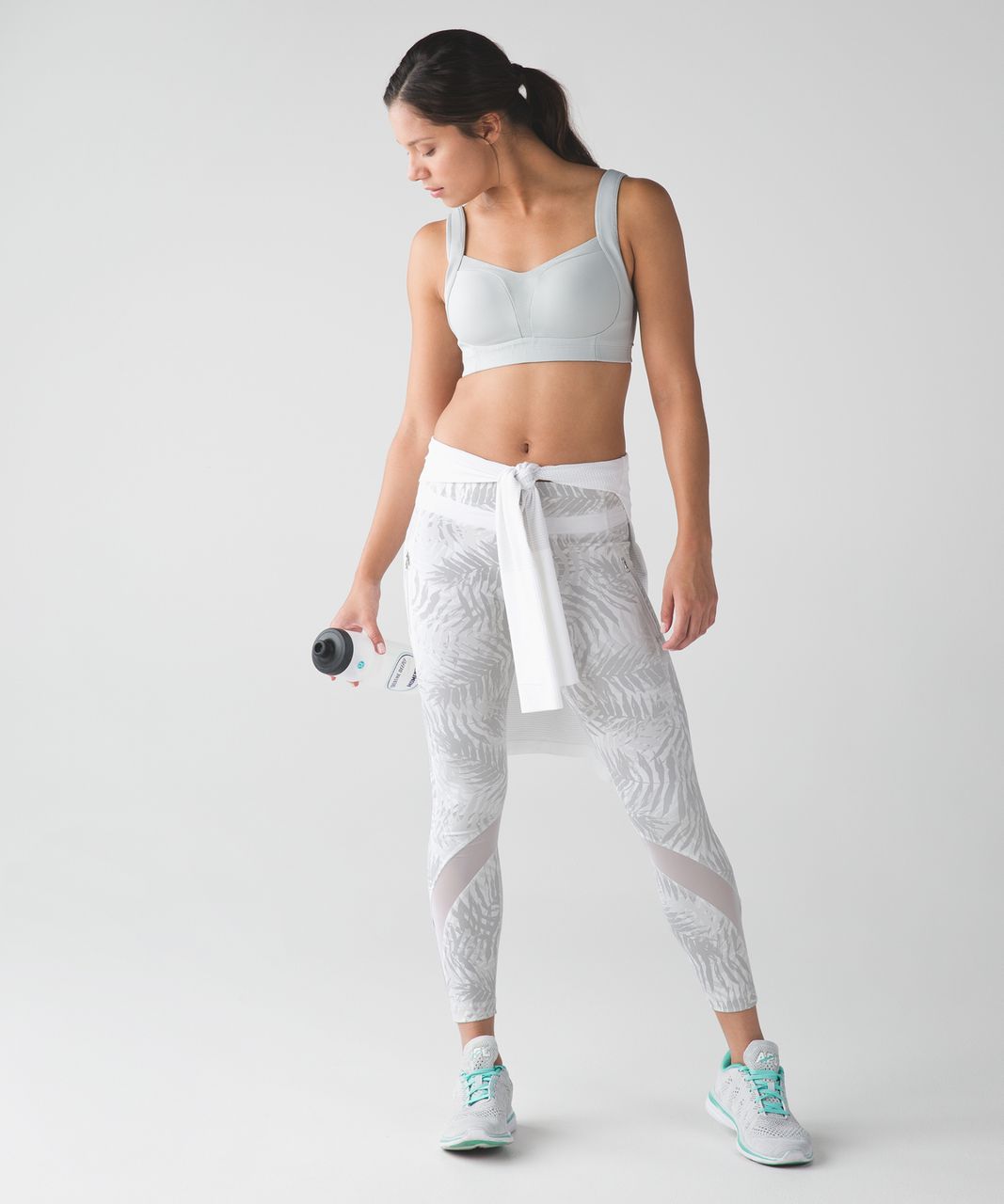 Lululemon Inspire Tight II Palm Camo White Nimbus Leggings Size 6 