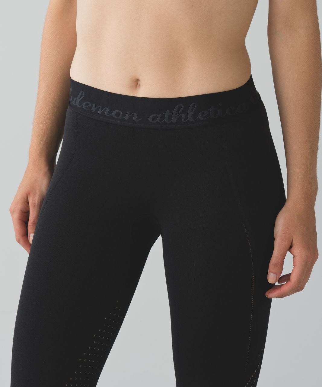 Lululemon Lulu time warp shapewear black leggings ltd ed. spellout waist  size 8 - Athletic apparel