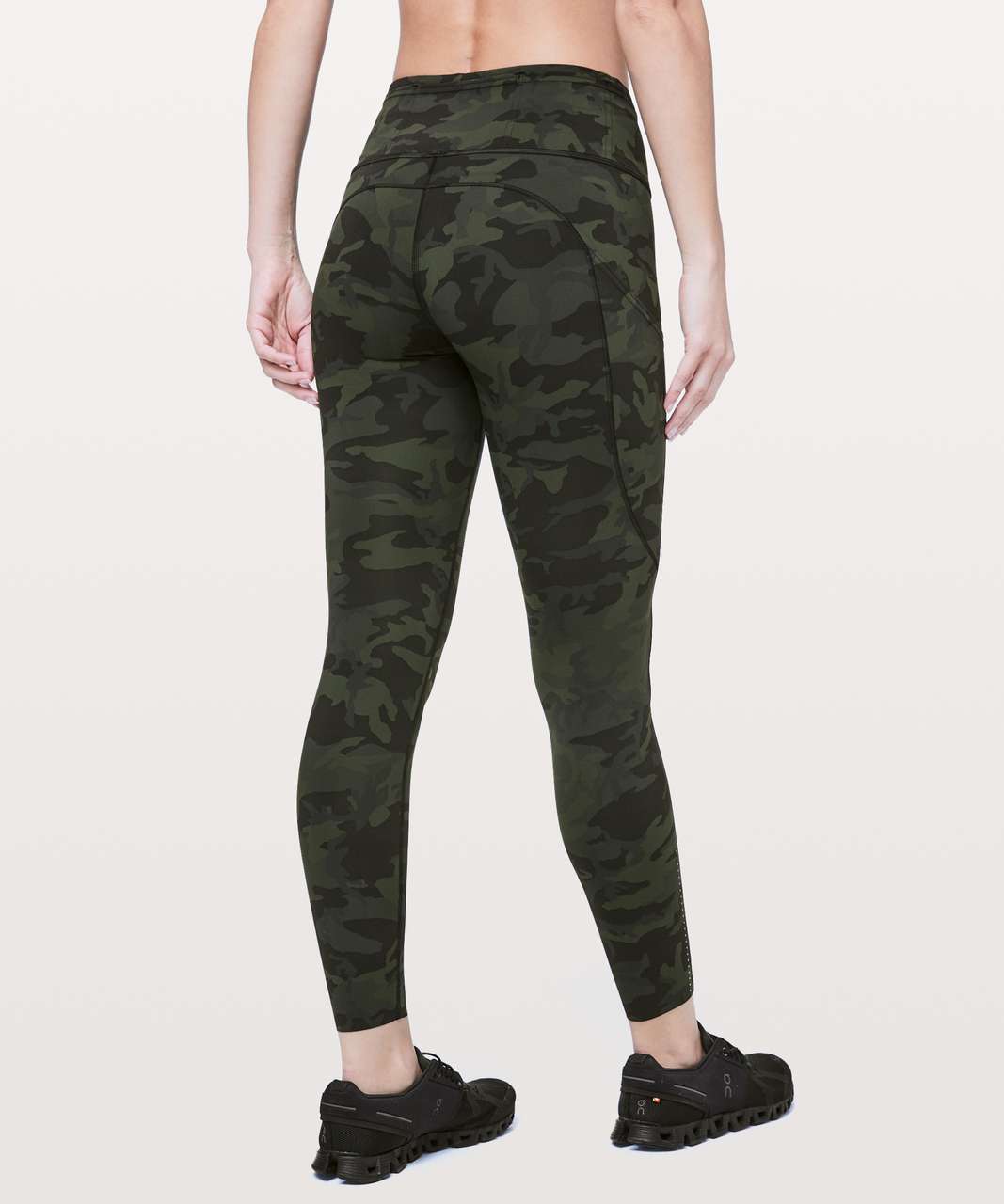 Lululemon Fast & Free 7/8 Tight II *Nulux 25" - Incognito Camo Multi Gator Green