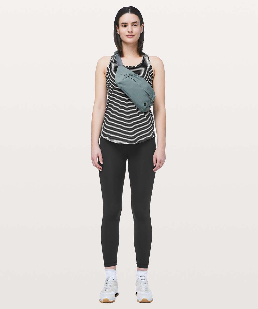 Lululemon Love Tank *Pleated - Modern Stripe Heathered Black White