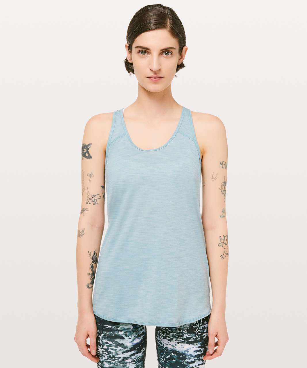 Lululemon Essential Tank *Pleated - Blue Cast - lulu fanatics