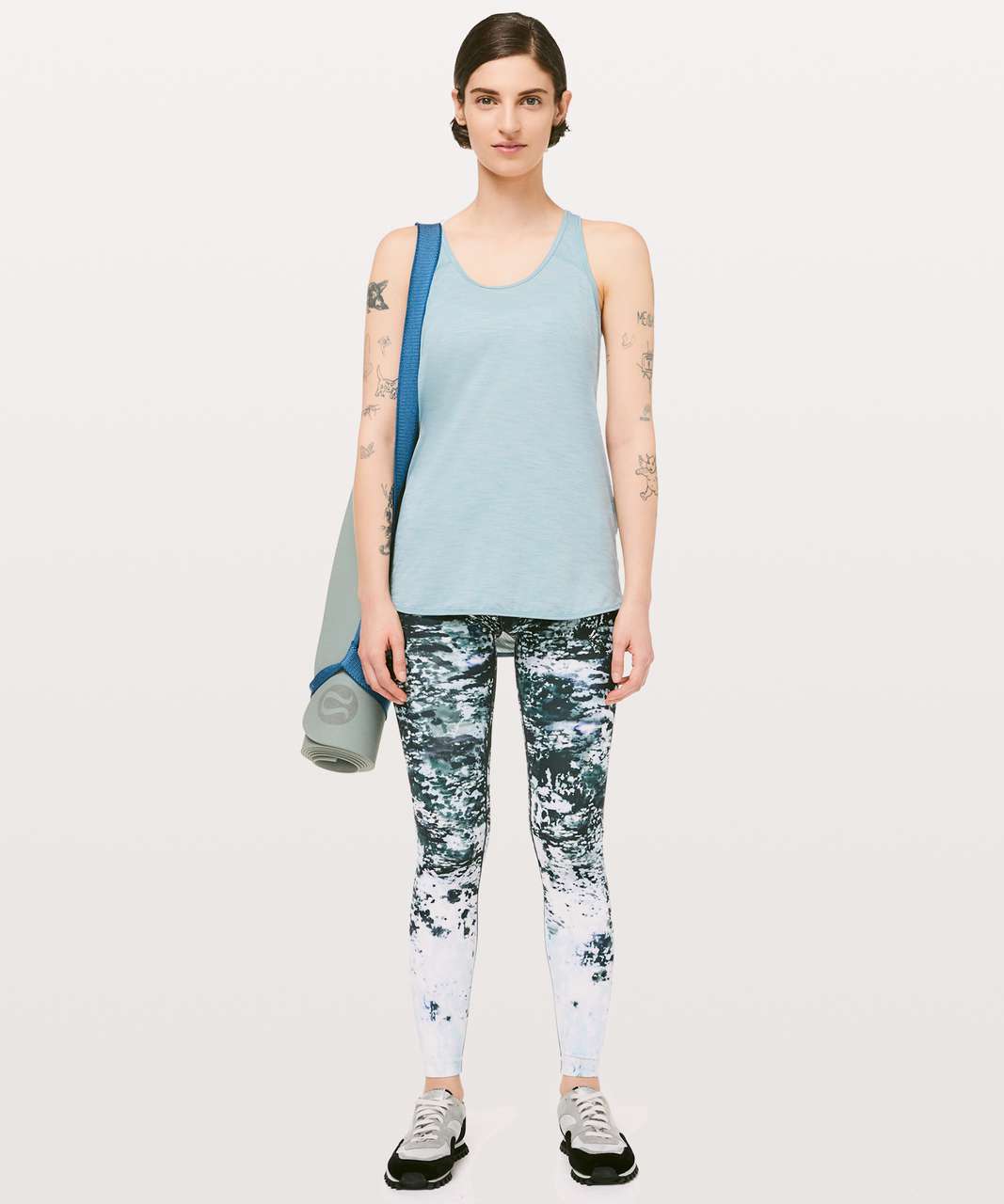 Lululemon Essential Tank - Heathered Blue Cast