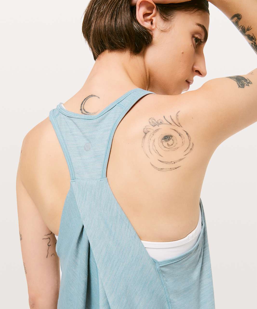 Lululemon Essential Tank - Heathered Blue Cast