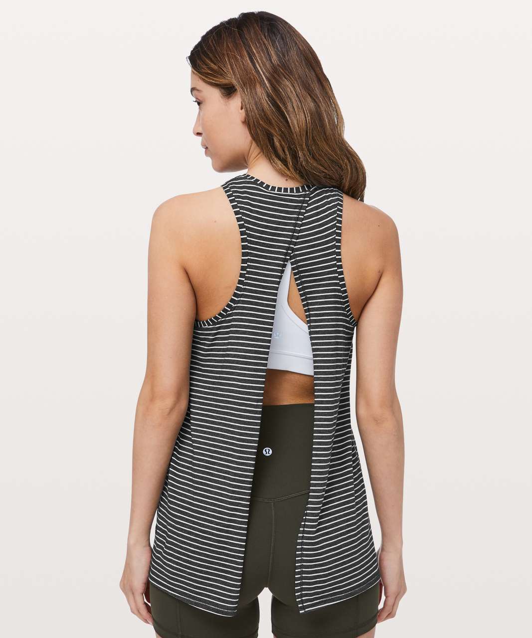 Lululemon All Tied Up Tank - Modern Stripe Heathered Black White (First Release)