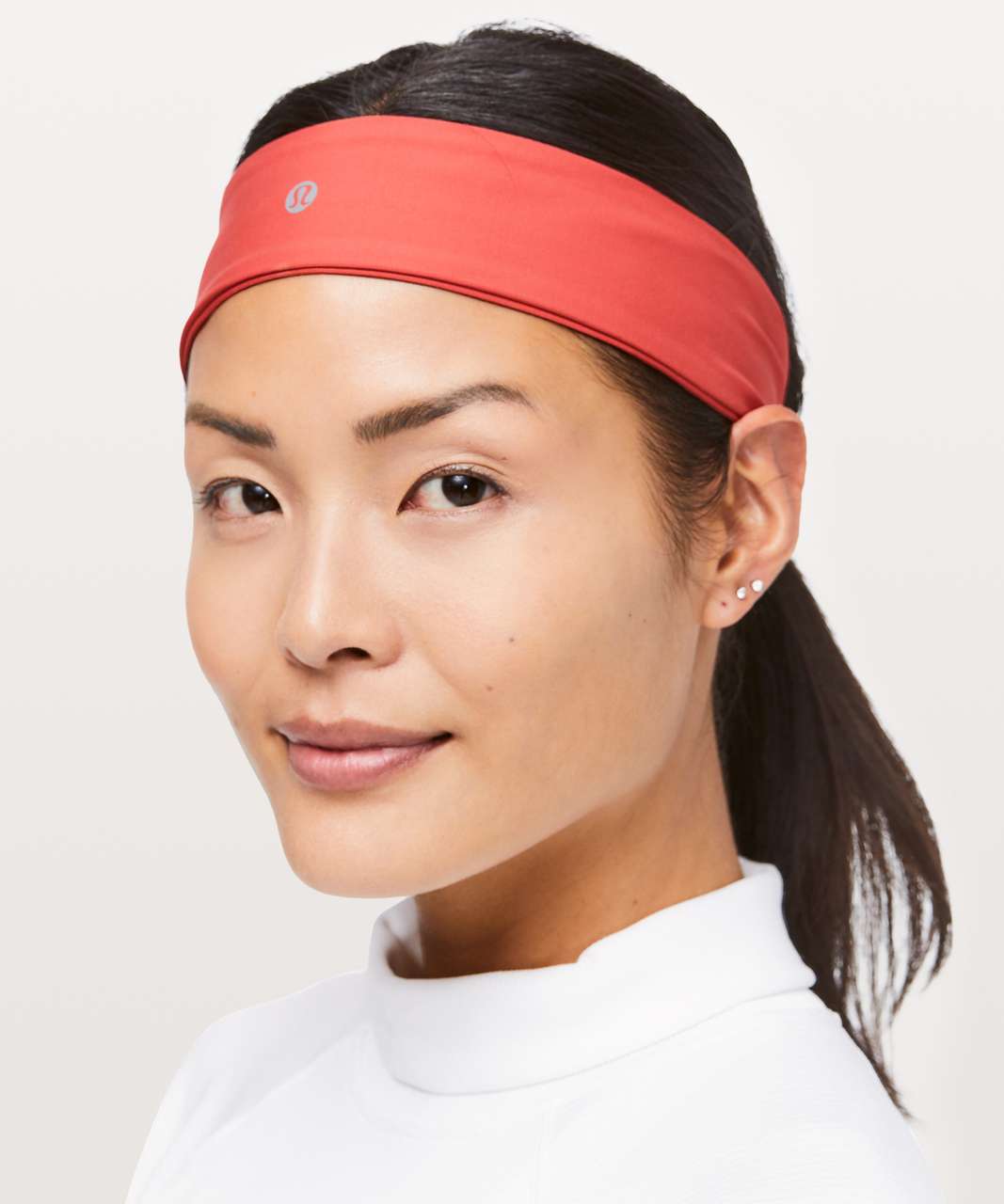 Lululemon Fly Away Tamer Headband II - Poppy Coral