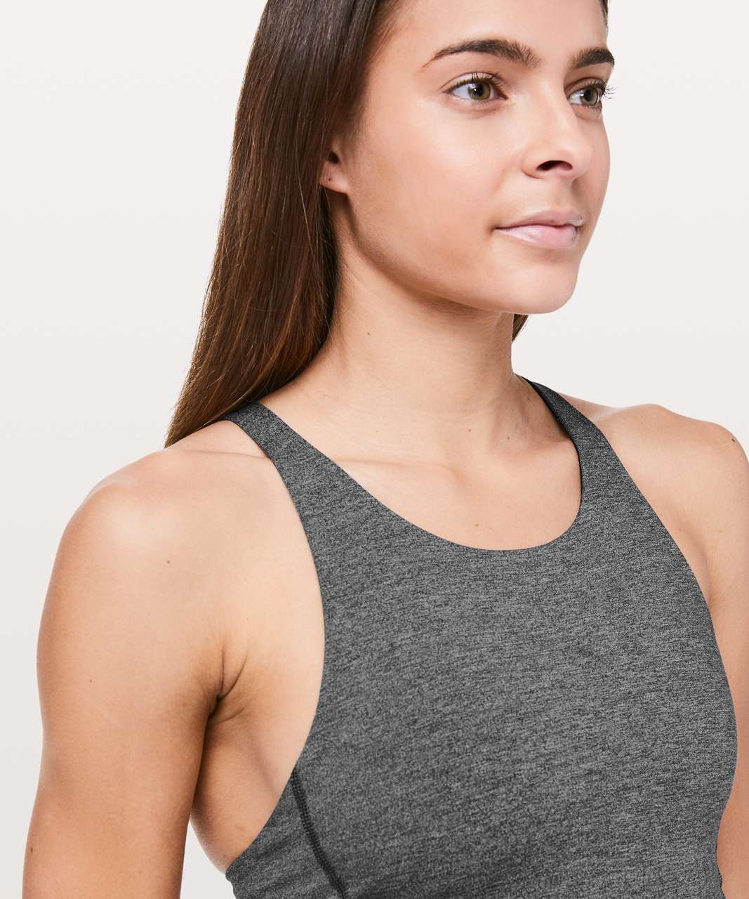 Lululemon Free To Be Bra High Neck Heathered Black Lulu Fanatics