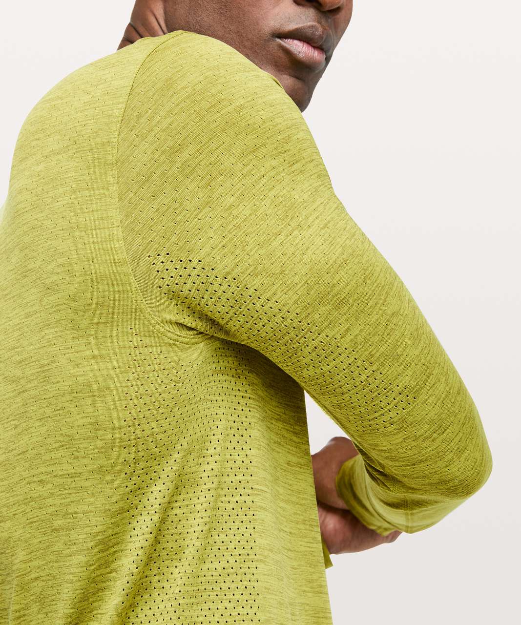 Lululemon Metal Vent Tech Surge Long Sleeve - Mossy / Golden Lime