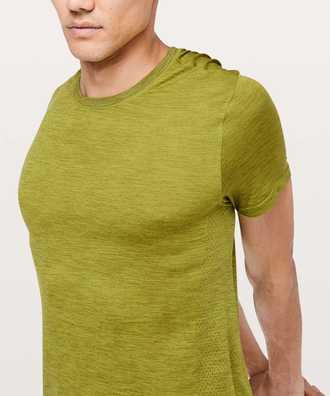 Lululemon Metal Vent Tech Surge Short Sleeve - Mossy / Golden Lime