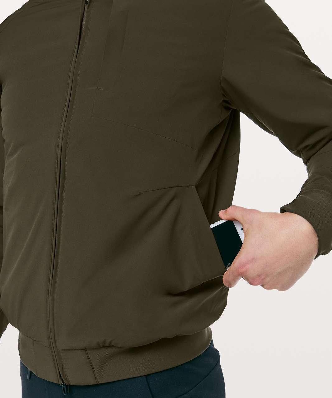 Lululemon Switch Over Bomber - Dark Olive - lulu fanatics