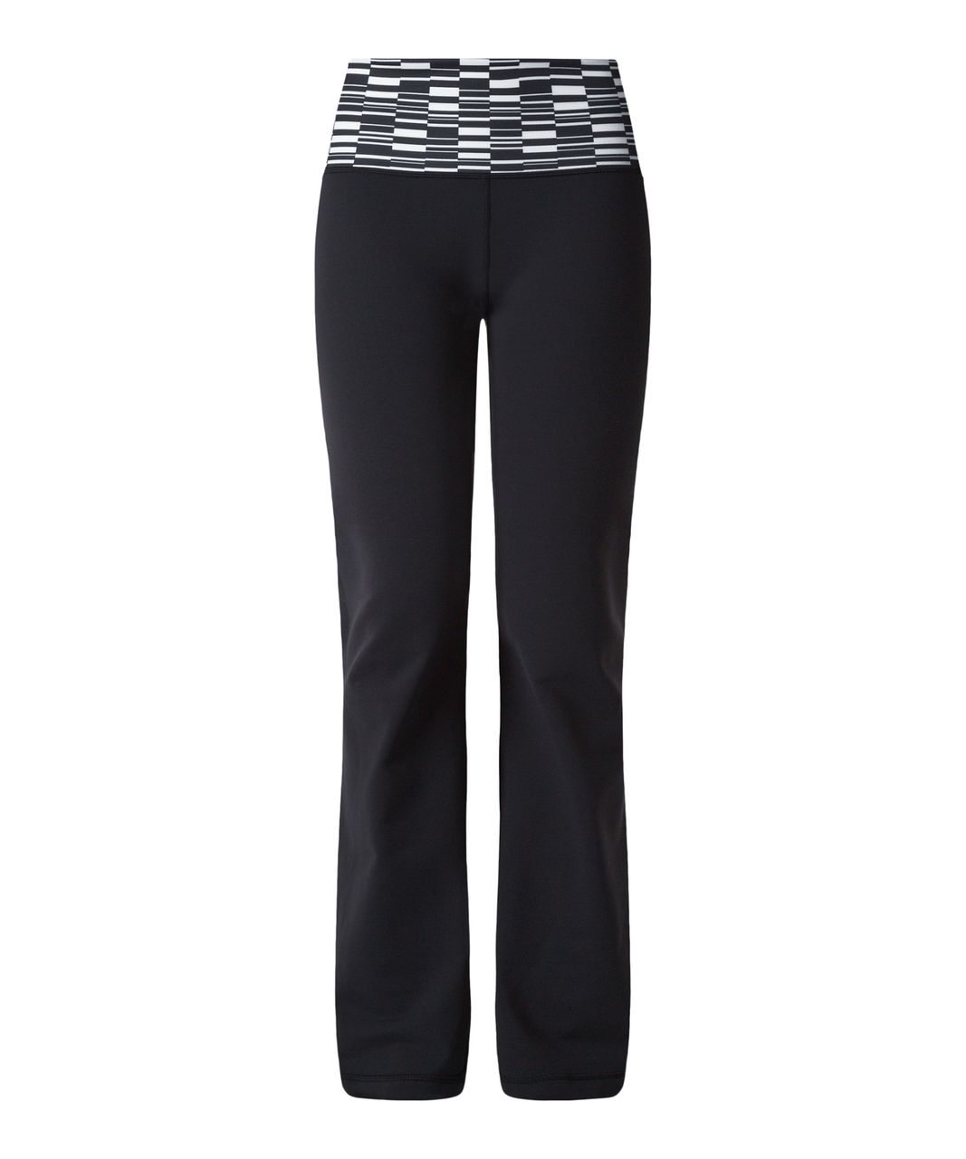 Lululemon Groove Pant III (Regular) - Black / Ying Yang Stripe White Black  - lulu fanatics