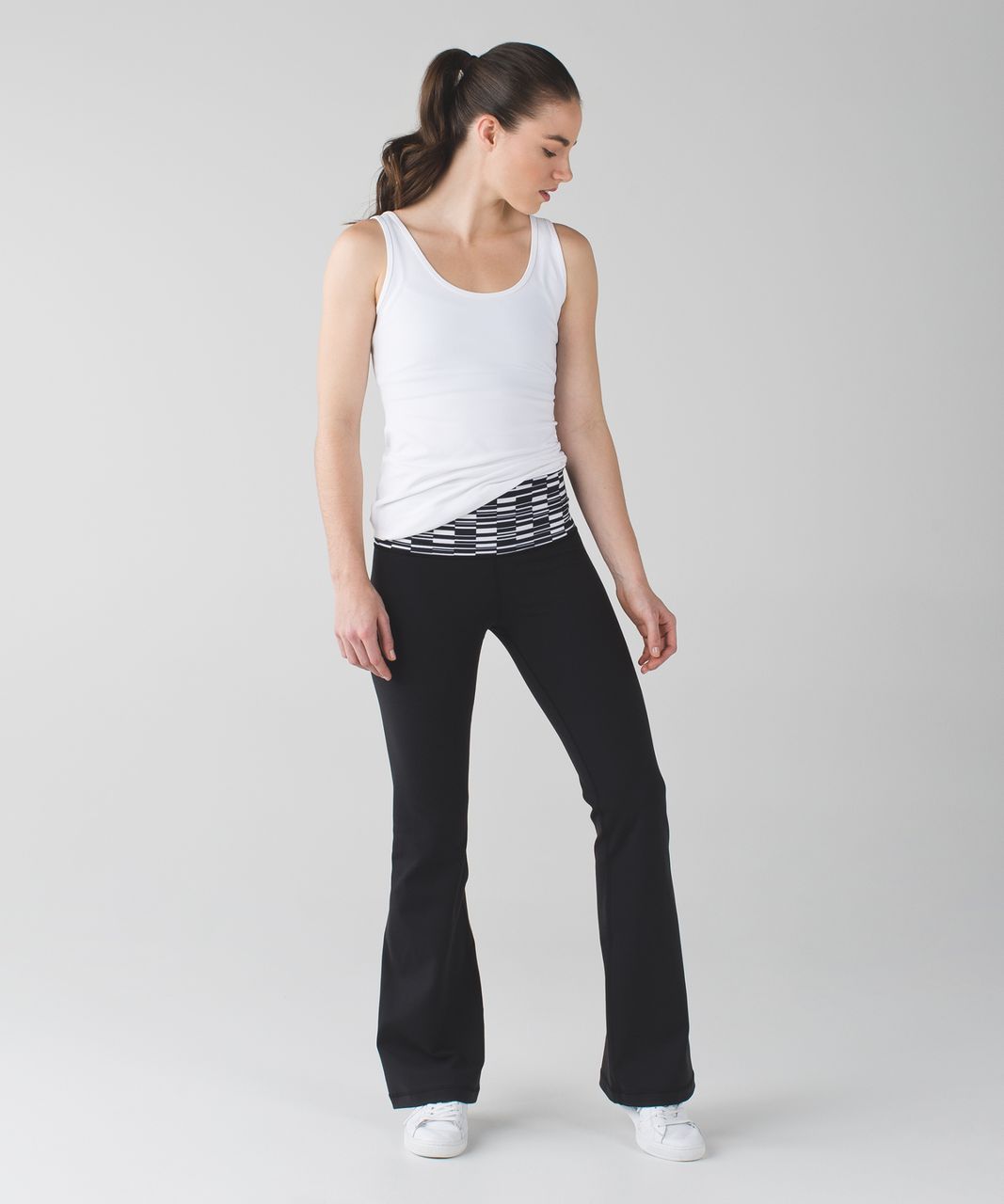 Lululemon Groove Pant III (Regular) - Black / Ying Yang Stripe White Black