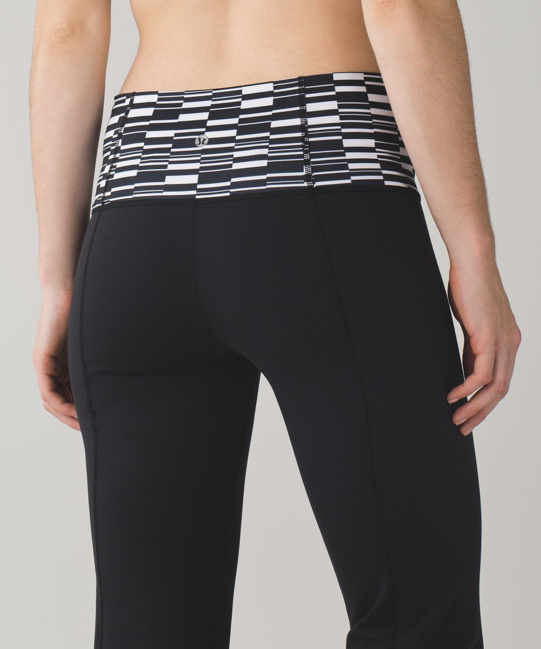 Lululemon Groove Pant III (Regular) - Black / Ying Yang Stripe White Black  - lulu fanatics