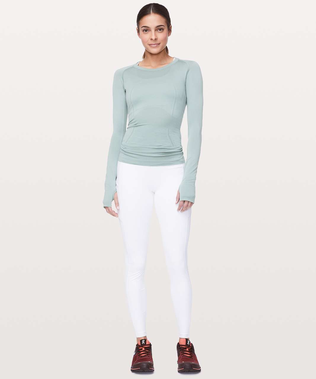 Leggings Lululemon White size 18-20 UK in Cotton - 42537375