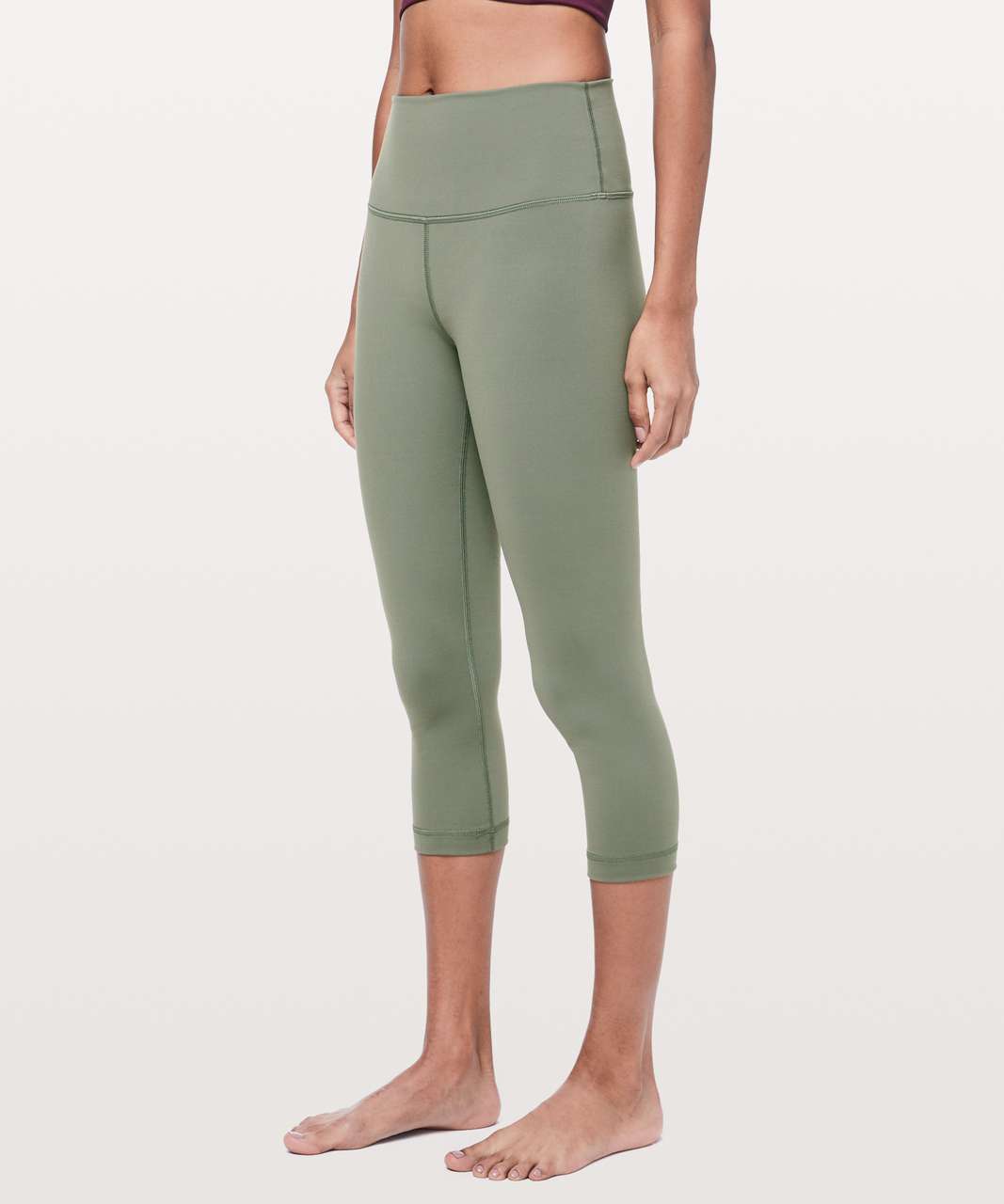 Lululemon Wunder Under Crop (High-Rise) *Full-On Luon 21" - Grey Sage