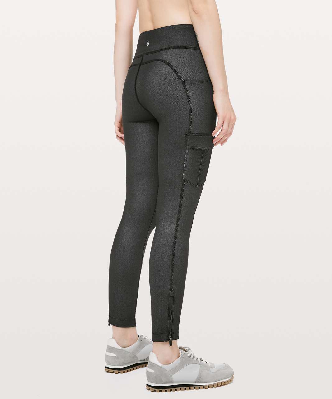 LULULEMON Scenic Route 7/8 Legging Pant Side Pockets Black 4-way