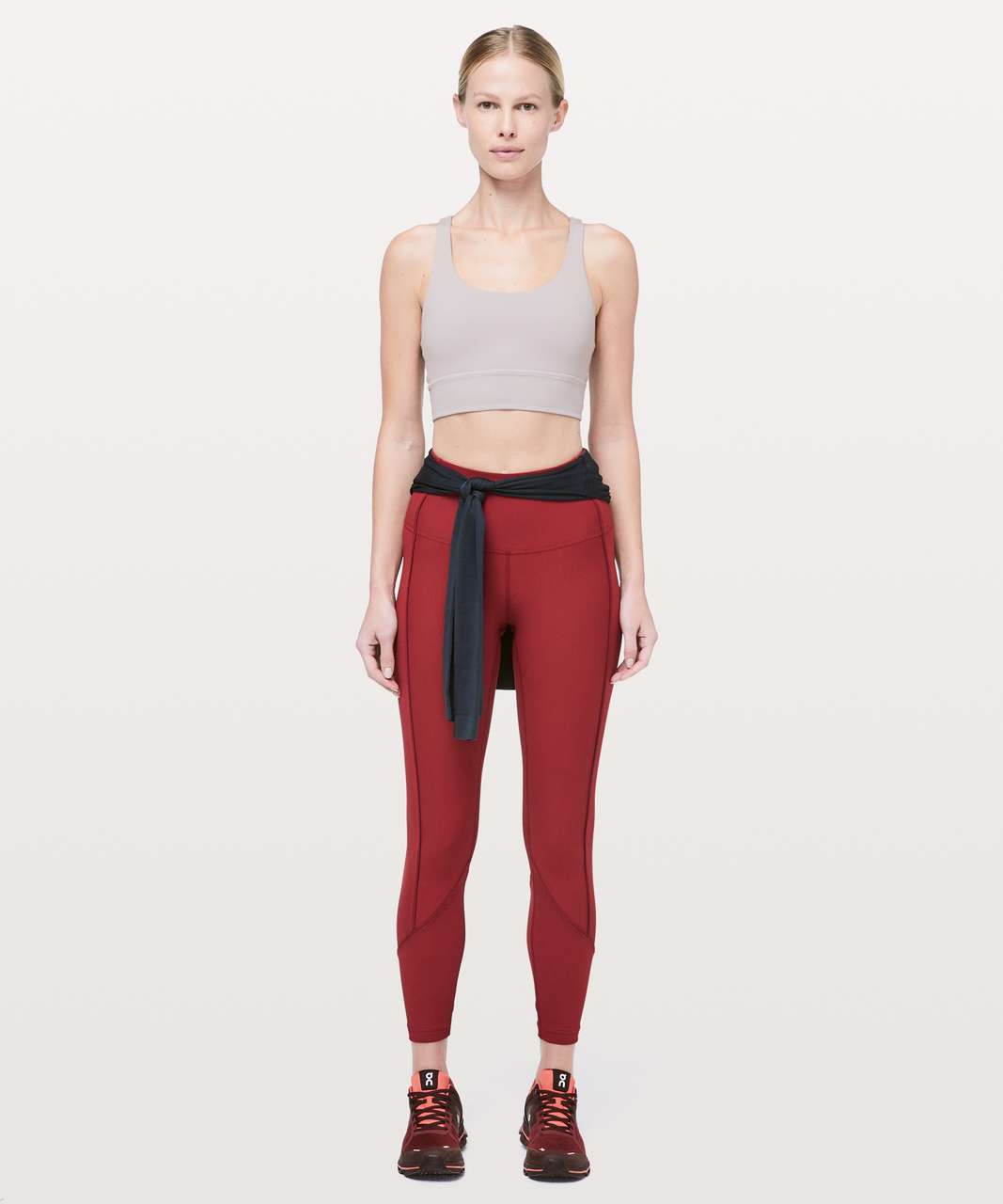 Lululemon Daily Lineup Tight Dark Sport Red Lulu Fanatics