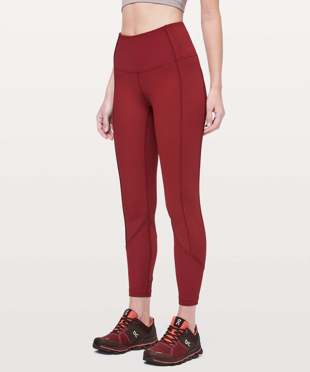 Lululemon Daily Lineup 7/8 Tight *25" - Dark Sport Red