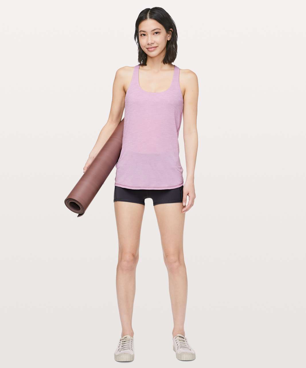 Lululemon Slay The Studio 2-In-1 Tank *Medium Support B/C Cup - Heathered Antoinette / Light Chrome