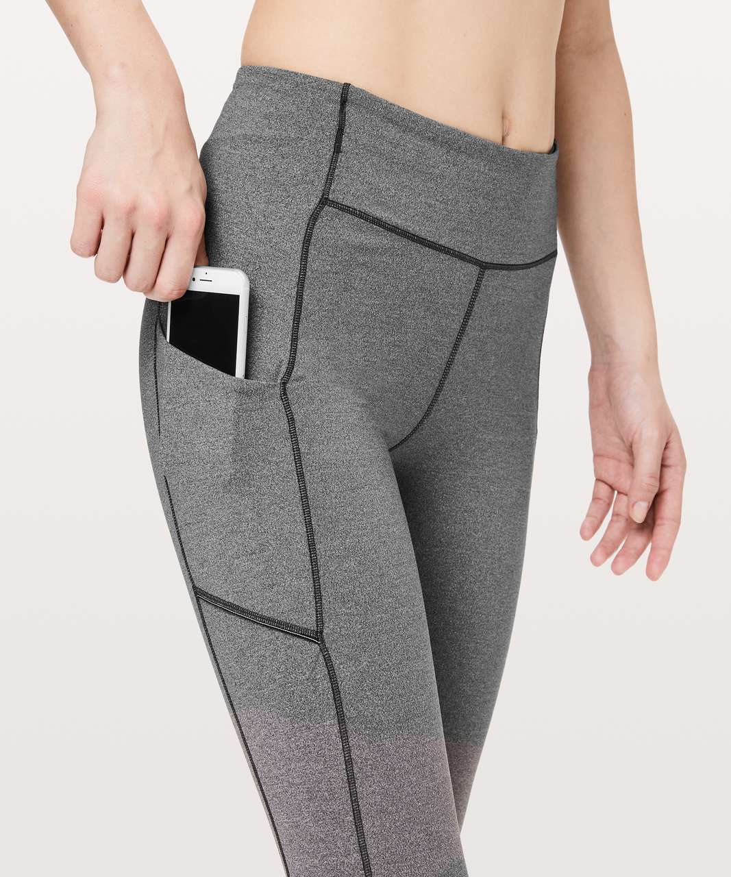 Lululemon Wild Twist 7/8 Tight *25 - Black / White / Magnet Grey - lulu  fanatics