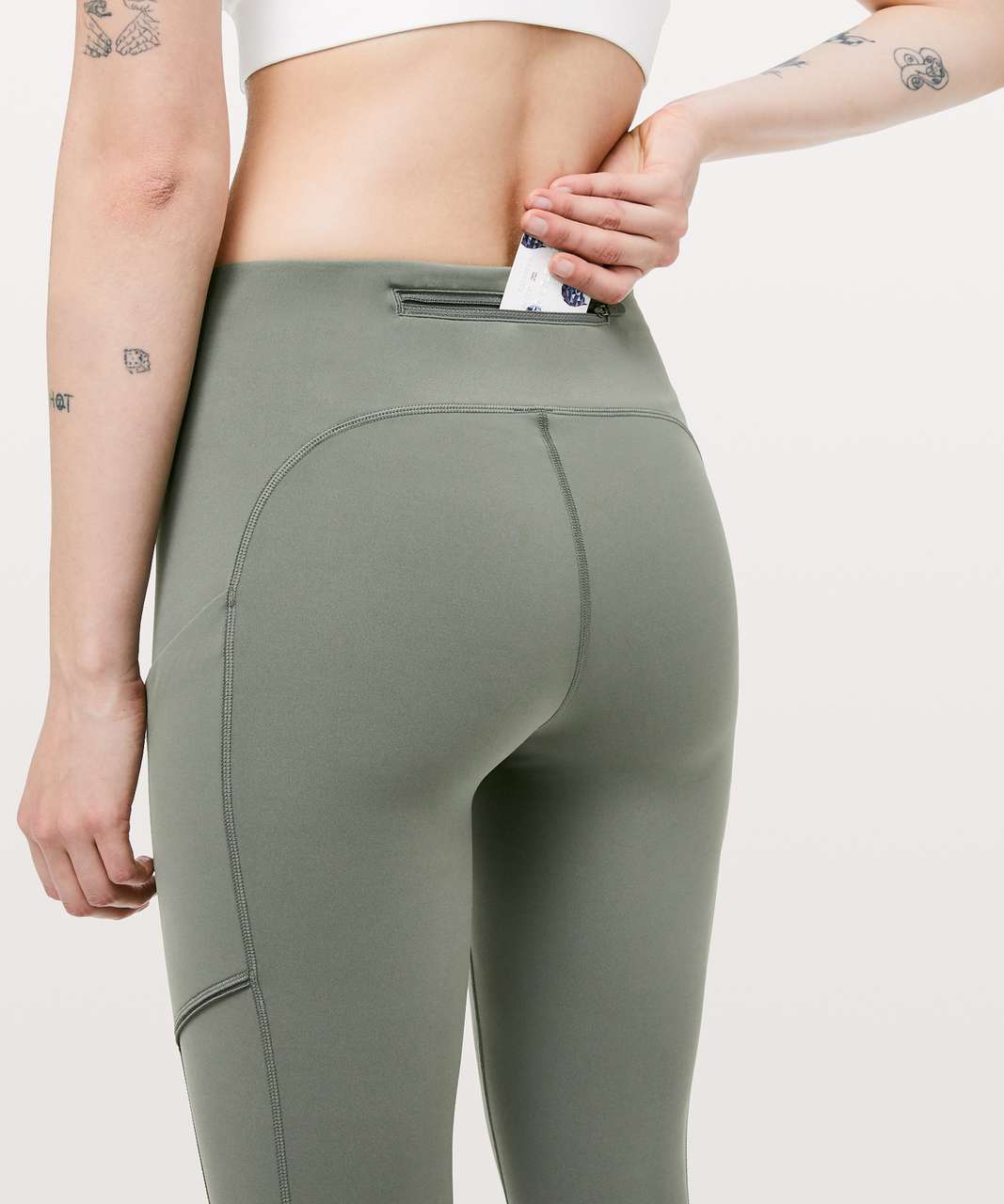 Lululemon Speed Up 7/8 Tight Grey Sage Size 10  Leggings are not pants,  Lululemon black leggings, Lululemon align leggings