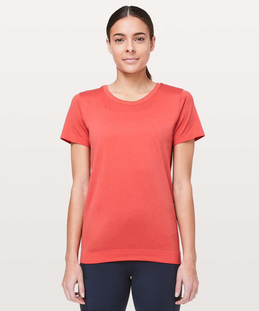 Lululemon Swiftly Tech Short Sleeve (Breeze) *Relaxed Fit - Poppy Coral / Poppy Coral