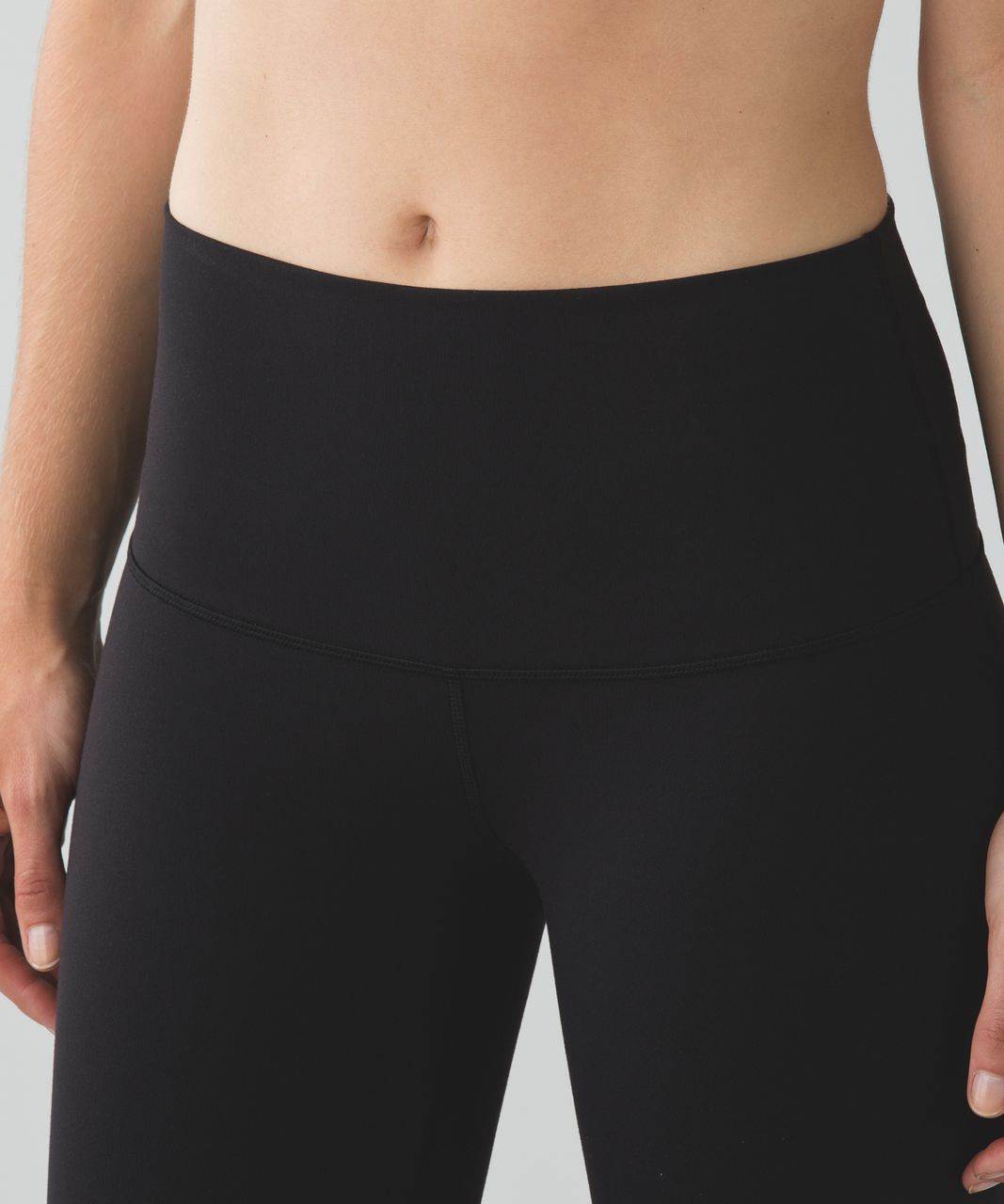 Lululemon Wunder Under Pant (Roll Down) - Heathered Black - lulu