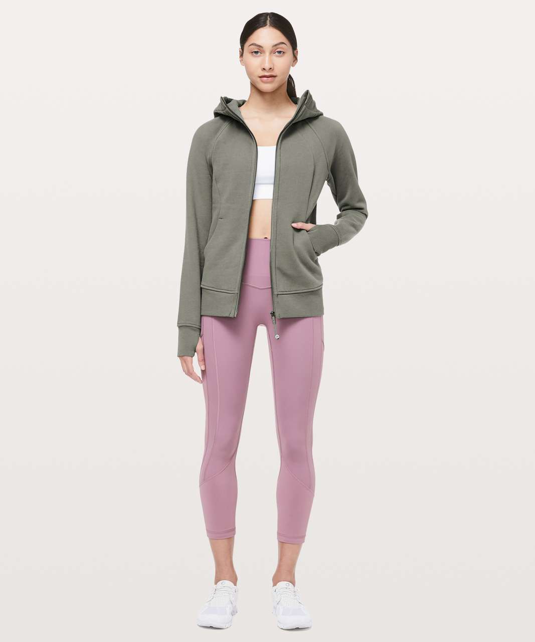 Lululemon Scuba Hoodie *Light Cotton Fleece - Grey Sage