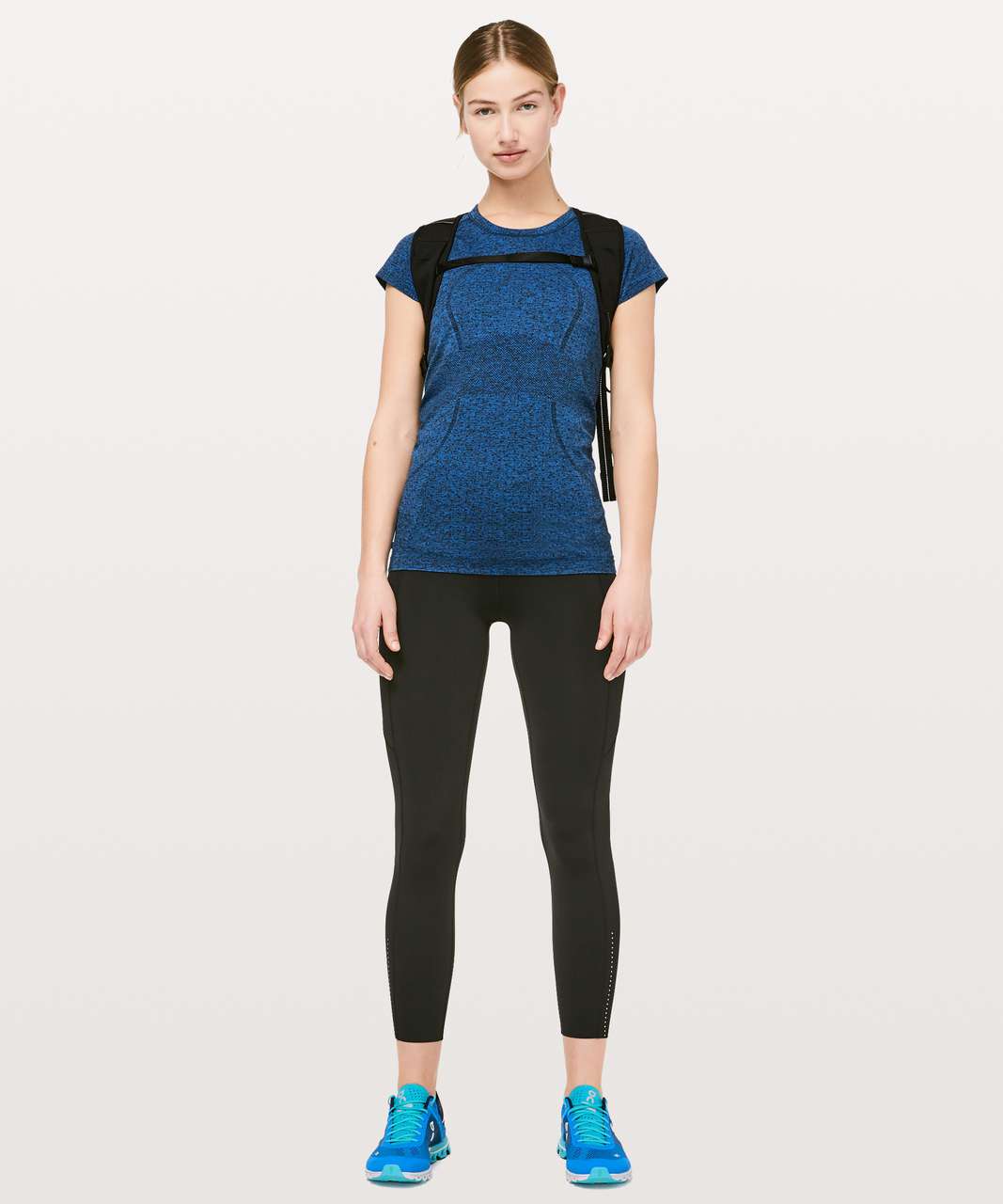 Lululemon Swiftly Tech Short Sleeve Crew - Chromatic Cobalt / Black