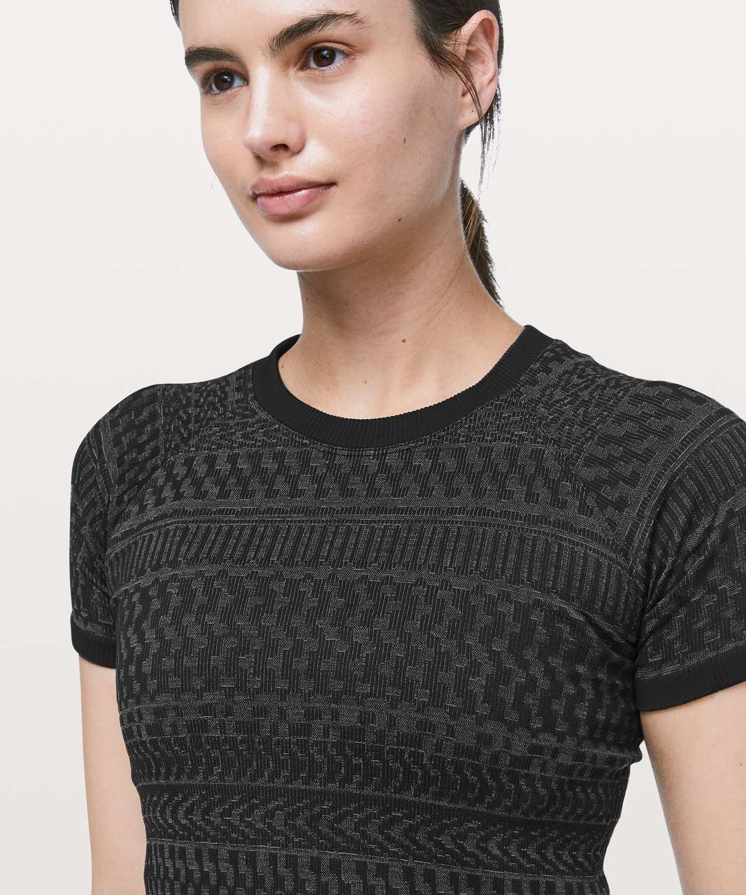 Lululemon Rest Less Short Sleeve - Black / White