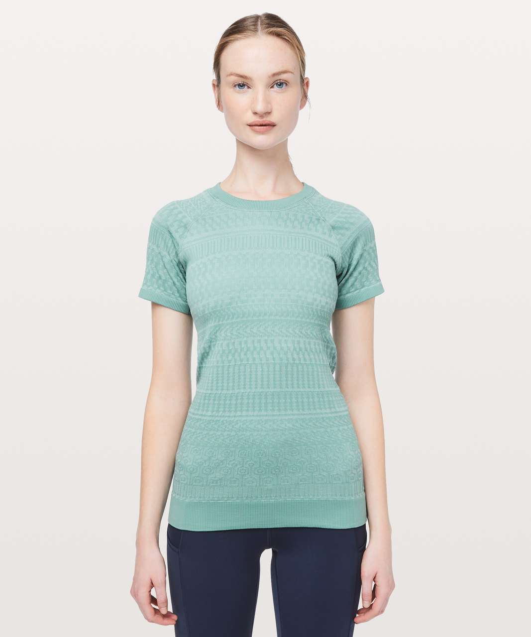 Lululemon Rest Less Short Sleeve - Frosted Pine / White