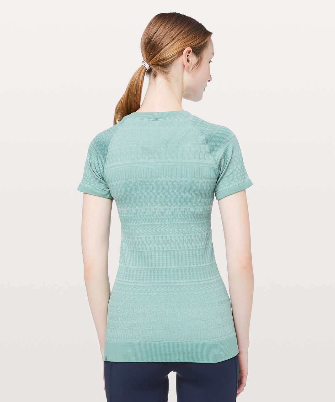 Lululemon Rest Less Short Sleeve - Frosted Pine / White